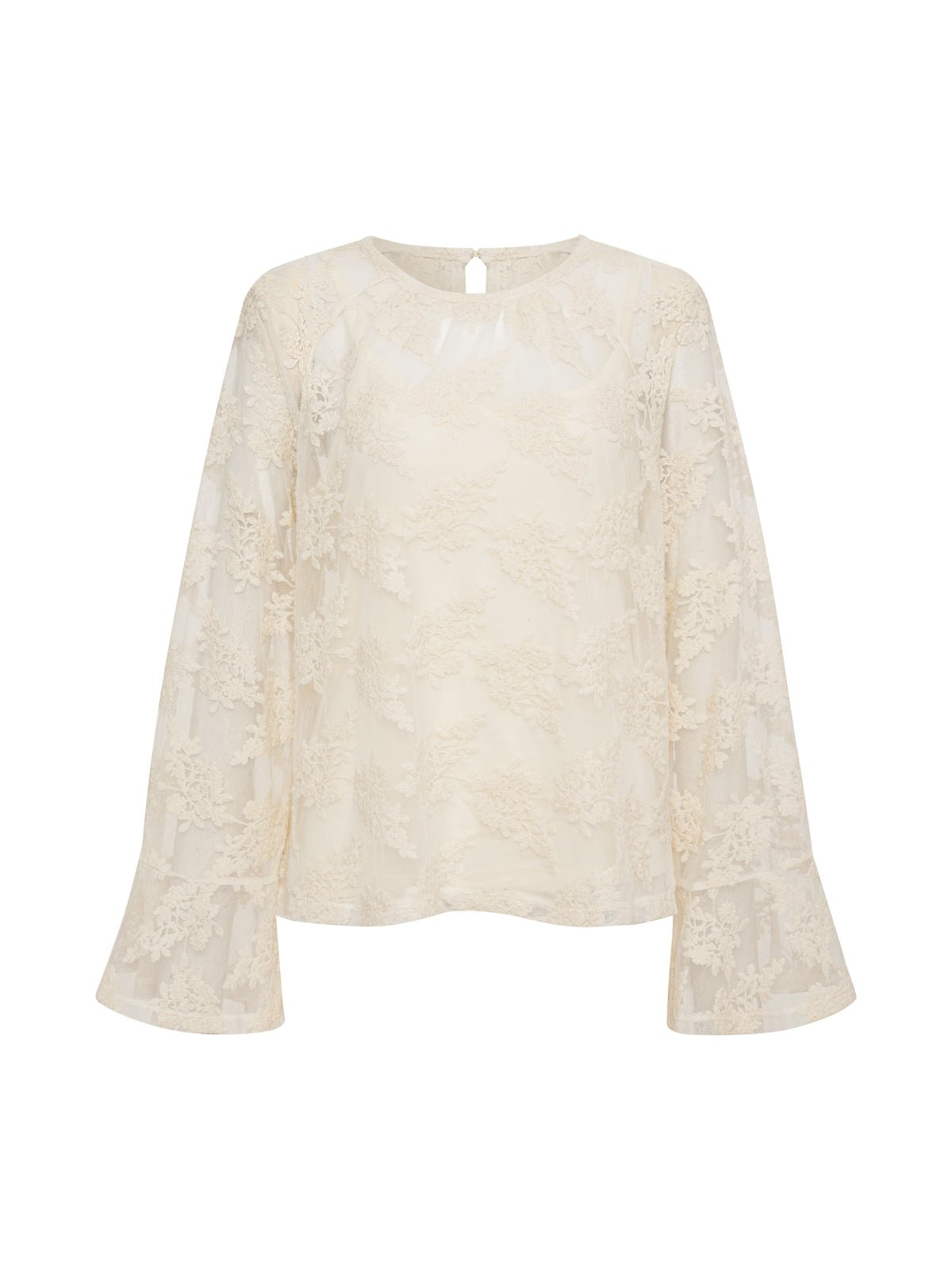 Sanctuary Clothing Classic - BOHO LACE TOP VINTAGE IVORY