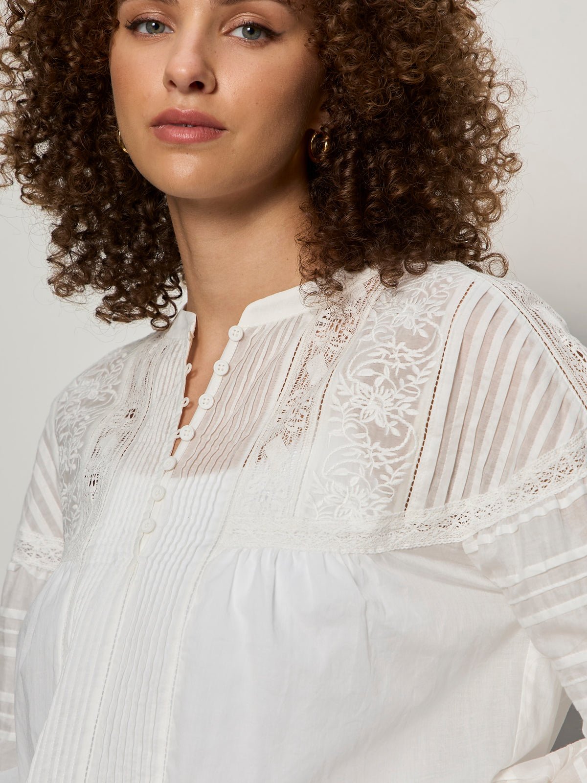 Sanctuary Clothing Quality - ADORE YOU EMBROIDERED BLOUSE WHITE