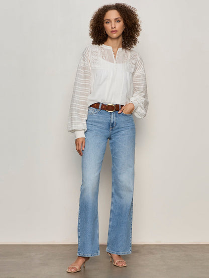 Sanctuary Clothing Quality - ADORE YOU EMBROIDERED BLOUSE WHITE