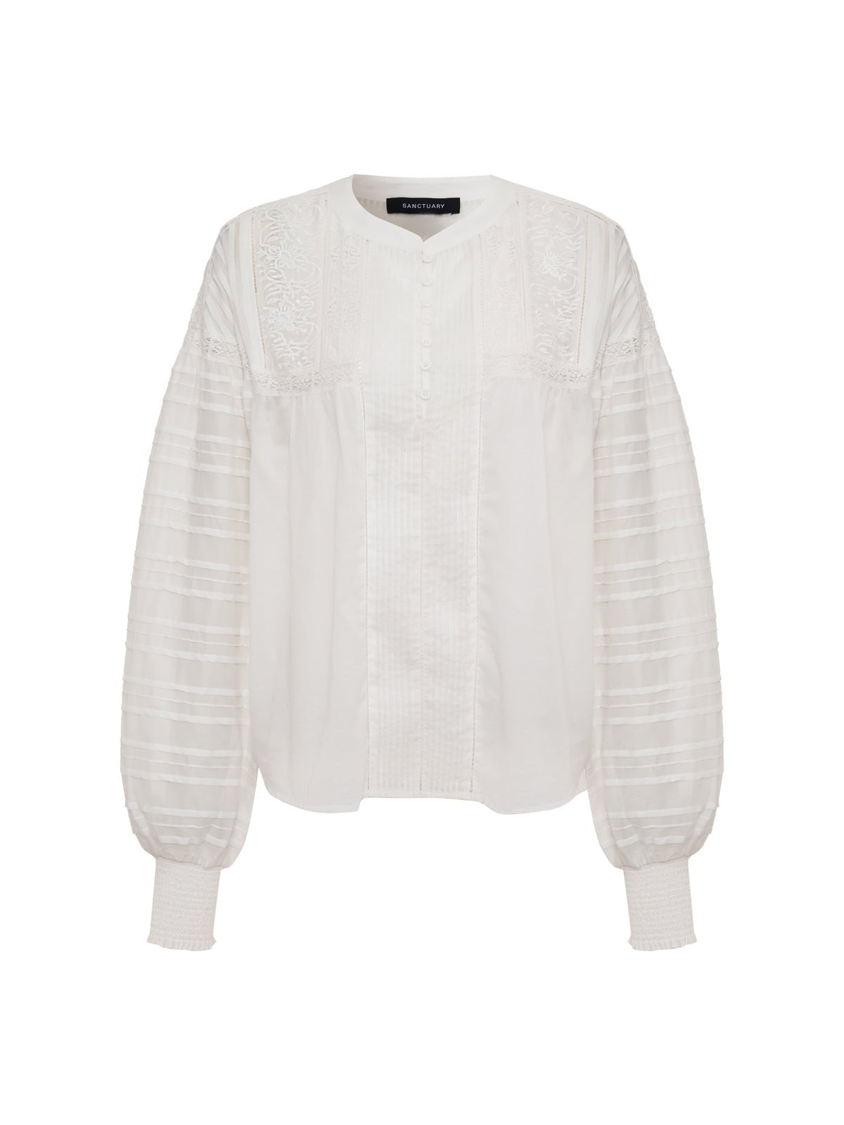 Sanctuary Clothing Quality - ADORE YOU EMBROIDERED BLOUSE WHITE