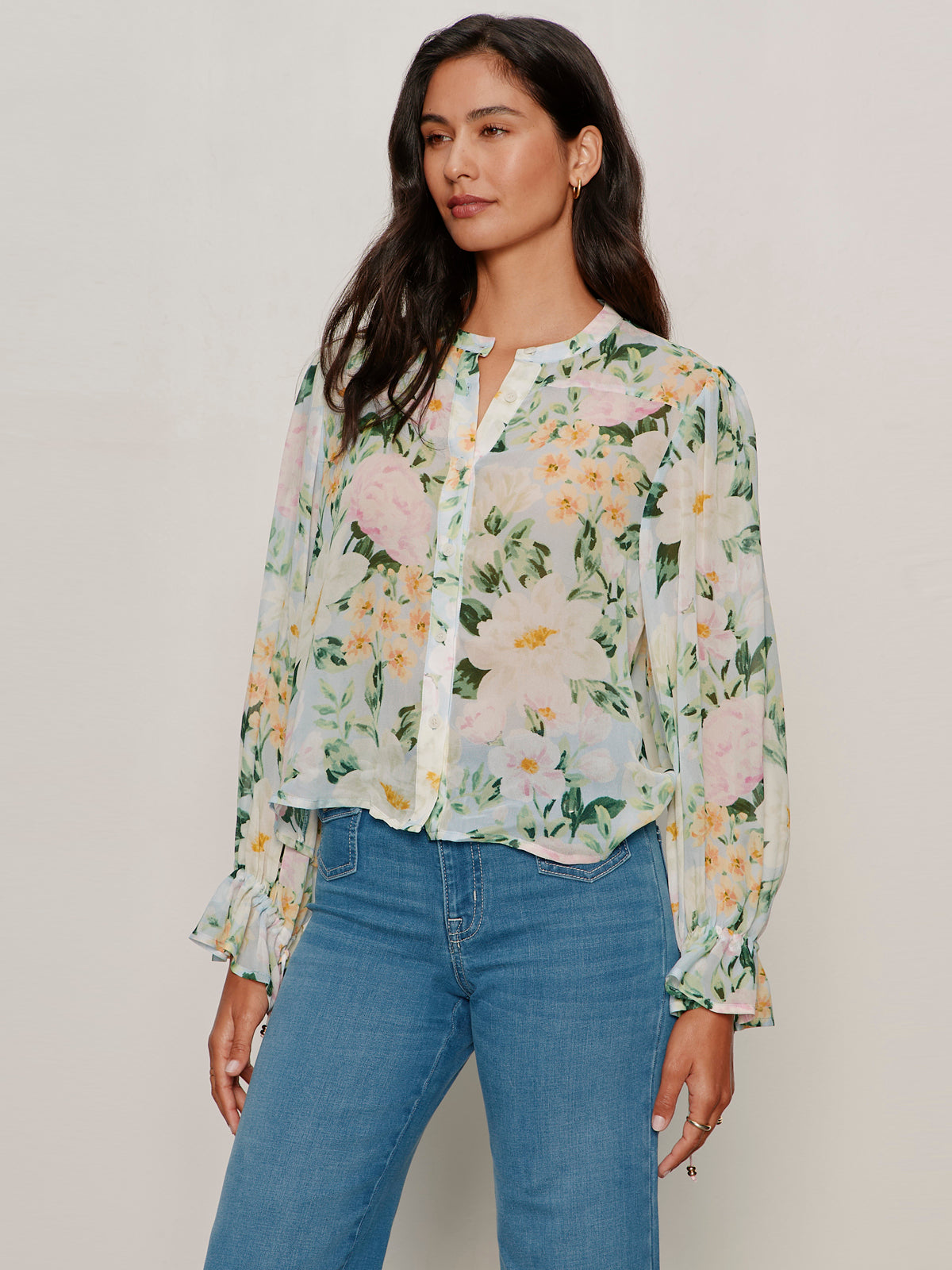 Sanctuary Clothing Exclusive - FEMME MUSE BUTTON BLOUSE SPRING FLORAL