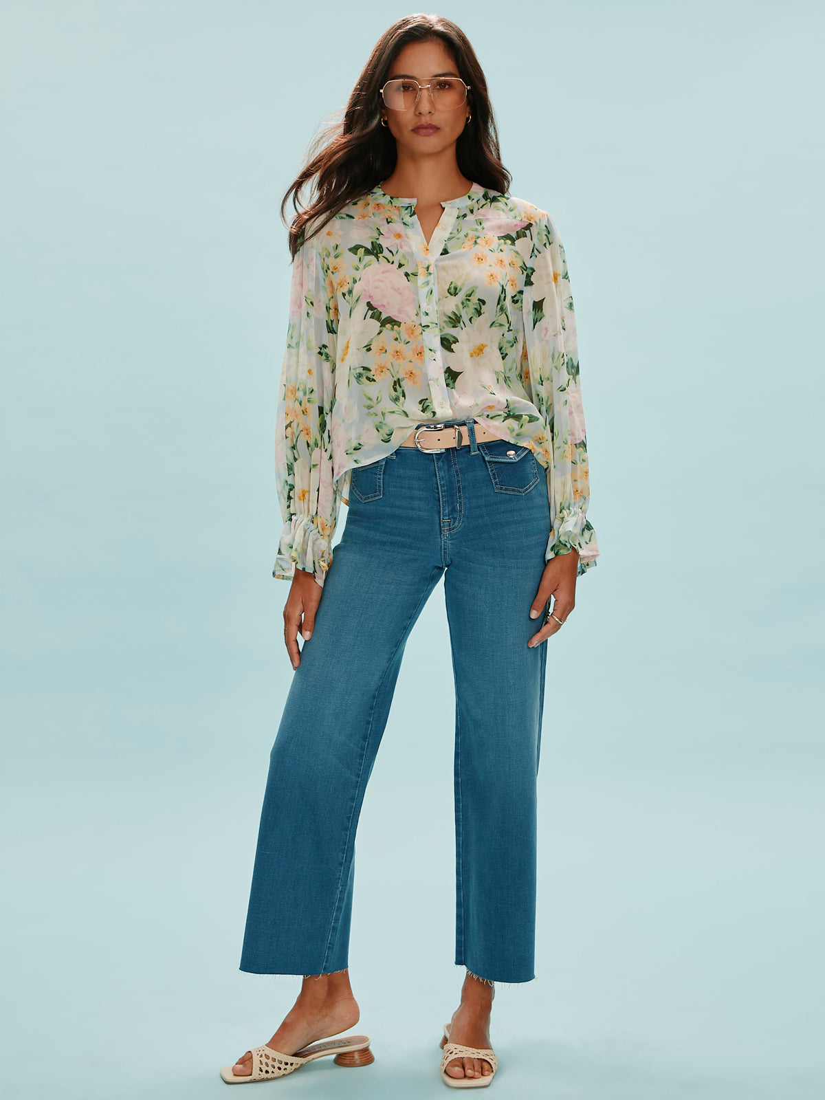 Sanctuary Clothing Exclusive - FEMME MUSE BUTTON BLOUSE SPRING FLORAL