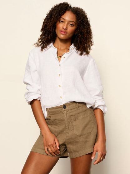 Sanctuary Clothing New - LINEN MARINE SHORT TIMBER