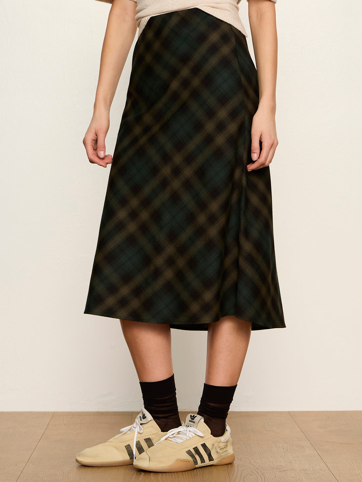 Sanctuary Clothing Latest - Favorite Plaid Slip Skirt Forest Plaid