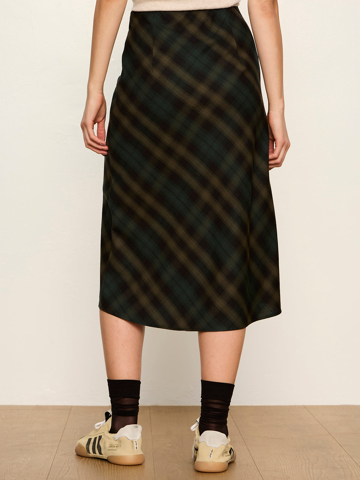 Sanctuary Clothing Latest - Favorite Plaid Slip Skirt Forest Plaid
