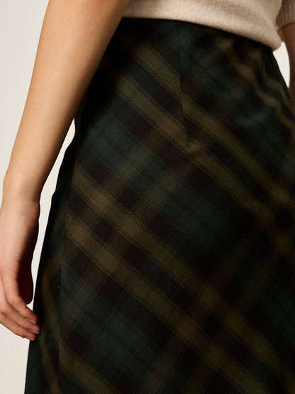 Sanctuary Clothing Latest - Favorite Plaid Slip Skirt Forest Plaid