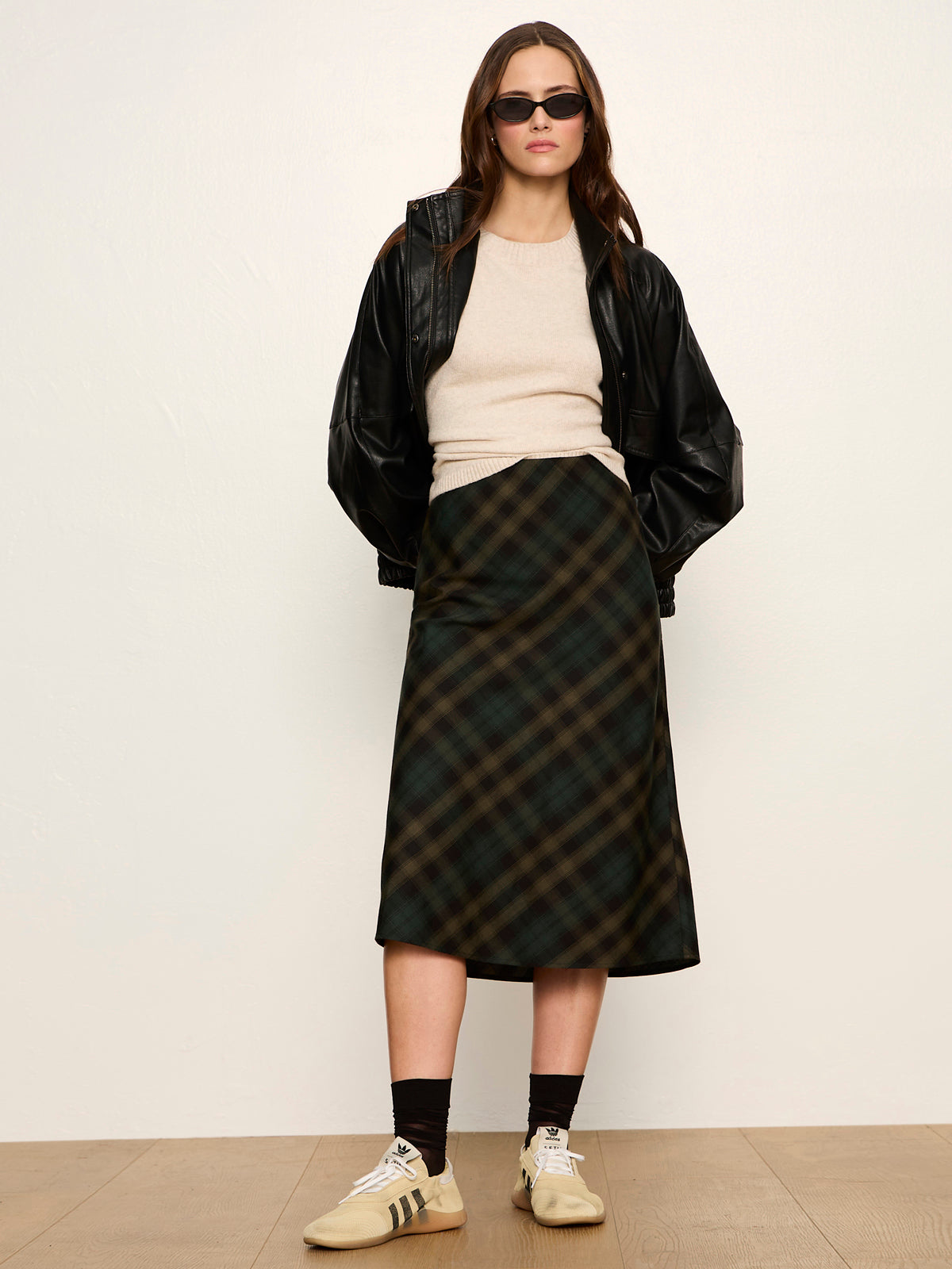 Sanctuary Clothing Latest - Favorite Plaid Slip Skirt Forest Plaid