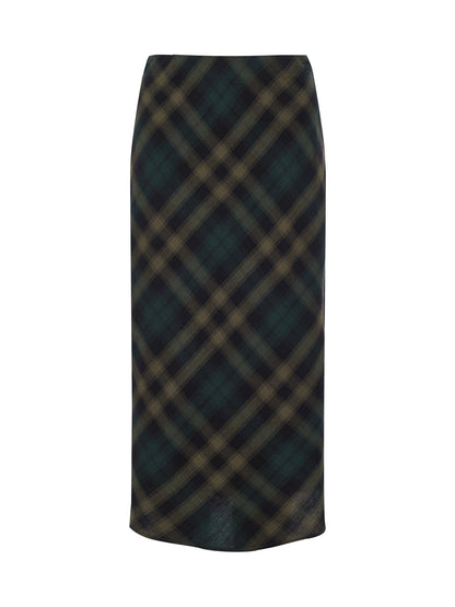 Sanctuary Clothing Latest - Favorite Plaid Slip Skirt Forest Plaid