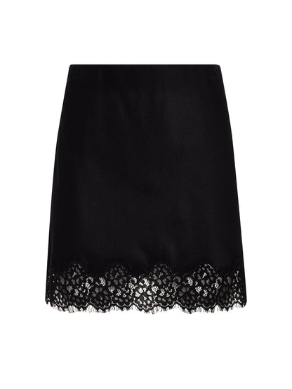 Sanctuary Clothing Everyday - EVERYDAY SATIN LACE MINI SKIRT BLACK