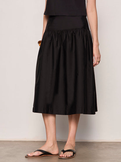 Sanctuary Clothing Exclusive - MATTER OF TIME POPLIN SKIRT BLACK