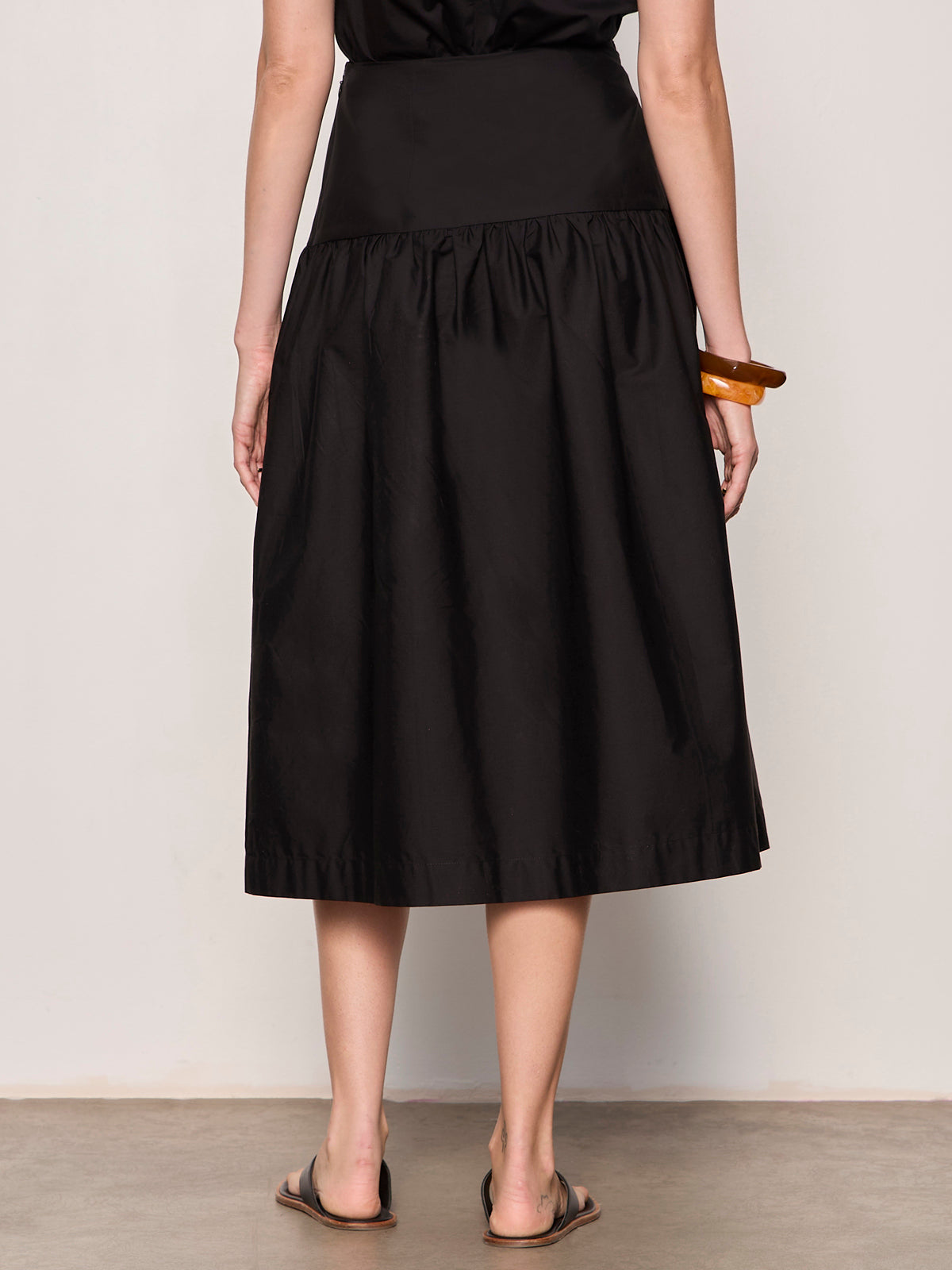 Sanctuary Clothing Exclusive - MATTER OF TIME POPLIN SKIRT BLACK