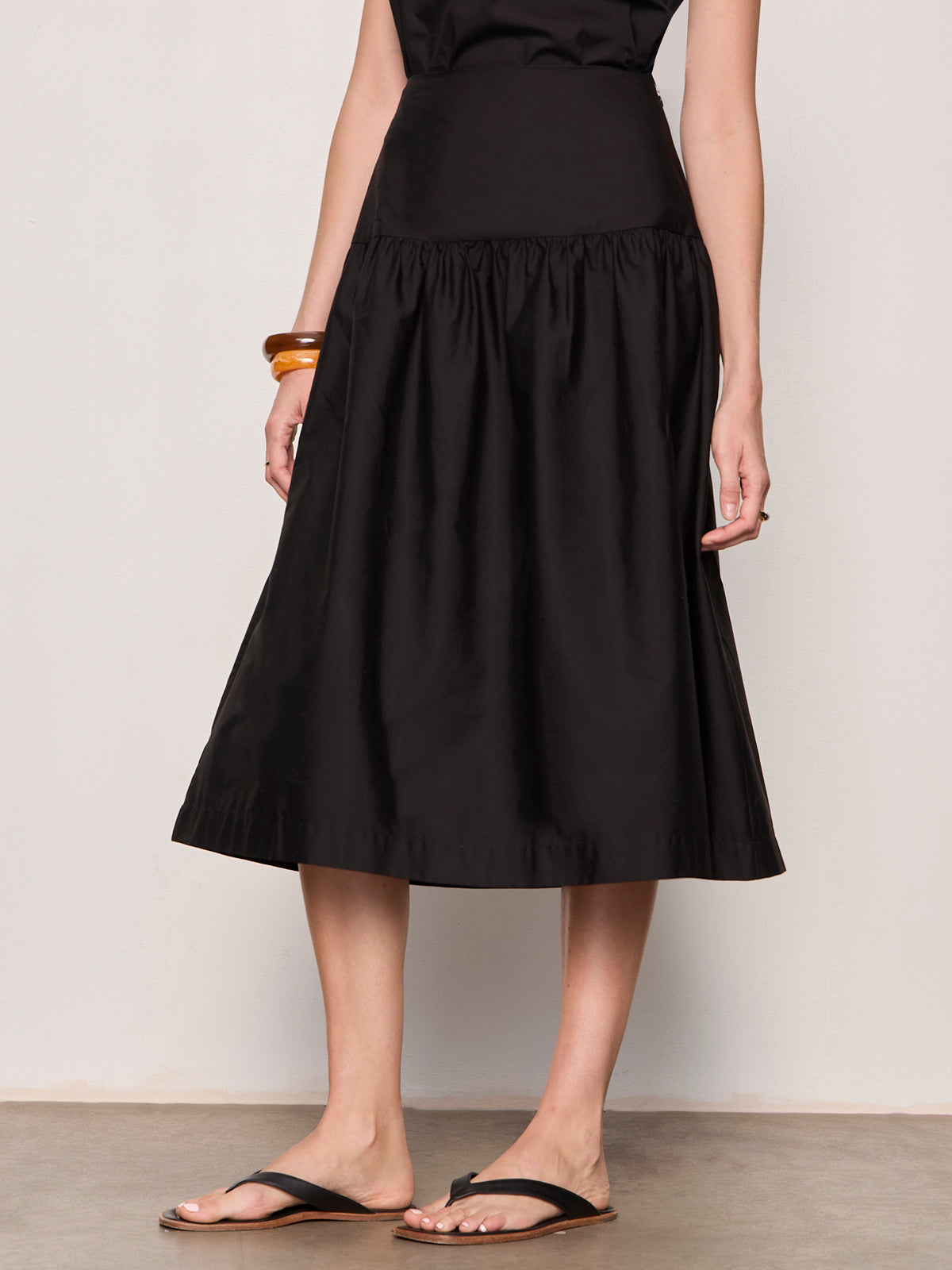 Sanctuary Clothing Exclusive - MATTER OF TIME POPLIN SKIRT BLACK
