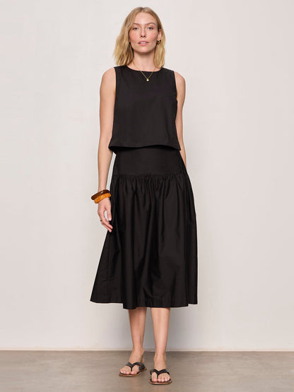 Sanctuary Clothing Exclusive - MATTER OF TIME POPLIN SKIRT BLACK