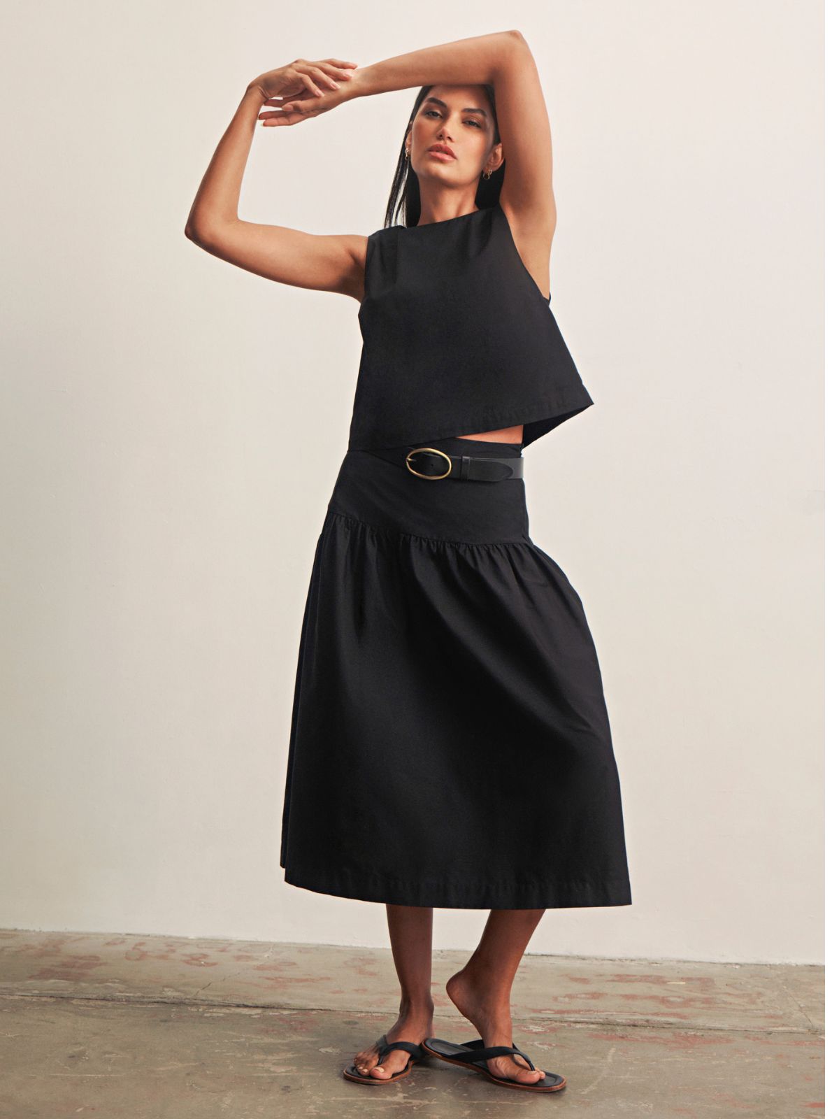 Sanctuary Clothing Exclusive - MATTER OF TIME POPLIN SKIRT BLACK