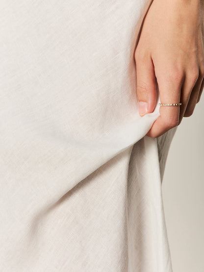 Sanctuary Clothing Trending - EVERYDAY LINEN SLIP SKIRT WHITE