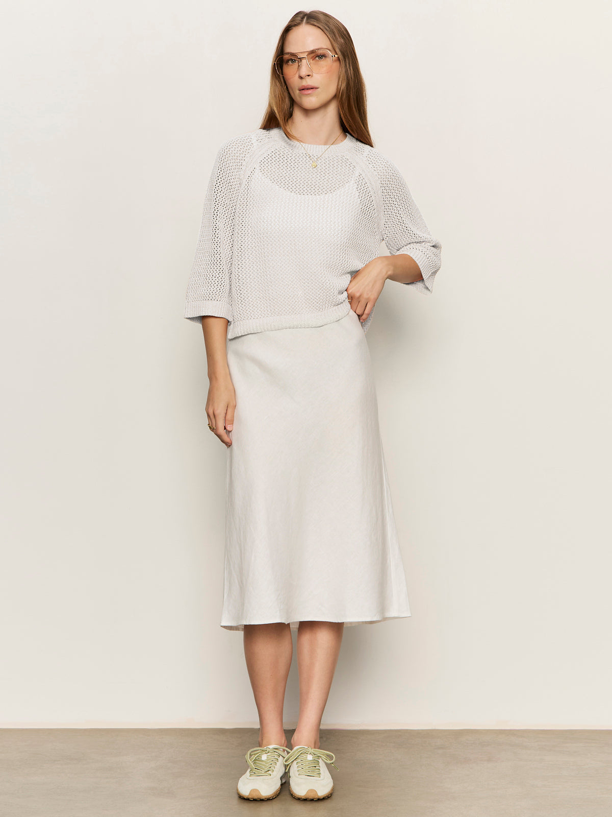 Sanctuary Clothing Trending - EVERYDAY LINEN SLIP SKIRT WHITE