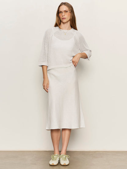 Sanctuary Clothing Trending - EVERYDAY LINEN SLIP SKIRT WHITE