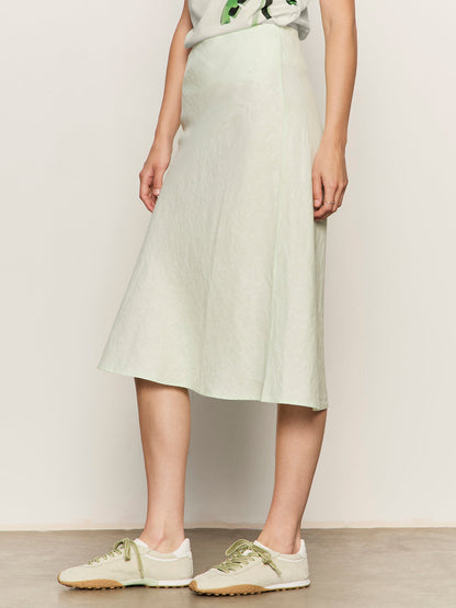 Sanctuary Clothing Top Pick - EVERYDAY LINEN SLIP SKIRT GREEN MIST