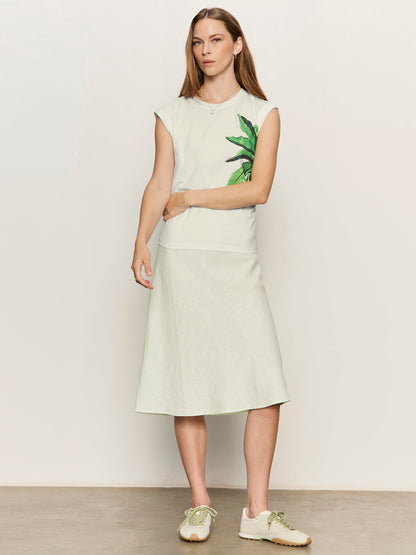 Sanctuary Clothing Top Pick - EVERYDAY LINEN SLIP SKIRT GREEN MIST