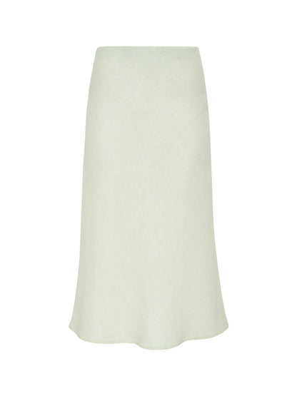 Sanctuary Clothing Top Pick - EVERYDAY LINEN SLIP SKIRT GREEN MIST