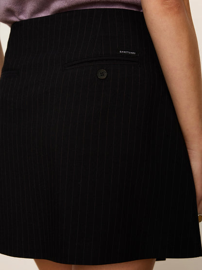 Sanctuary Clothing Quality - Playfull Mini Skirt Navy Pinstripe