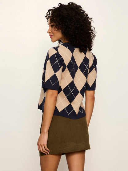 Sanctuary Clothing New - Perfect Sweater Tee Loma Argyle