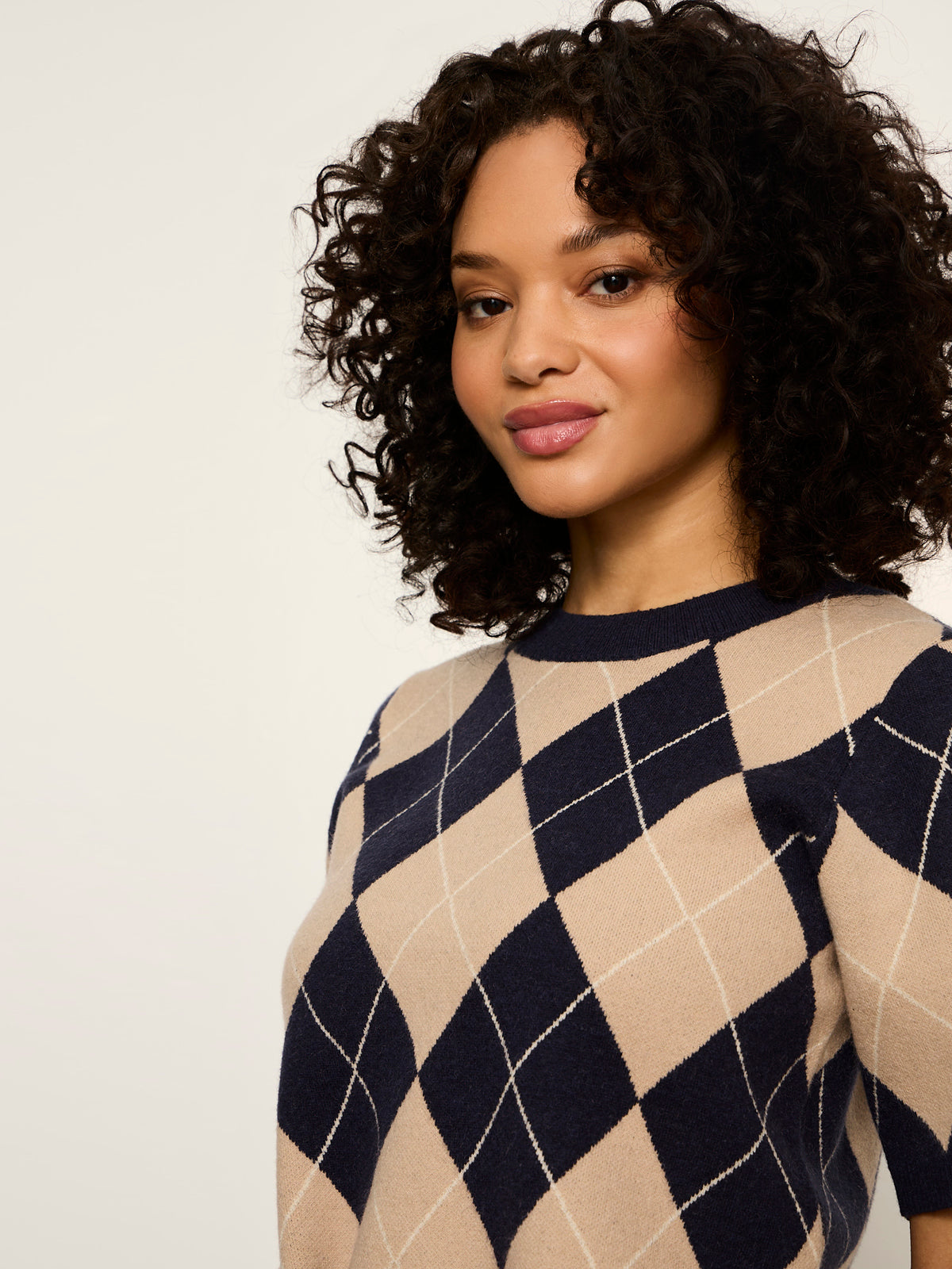 Sanctuary Clothing New - Perfect Sweater Tee Loma Argyle
