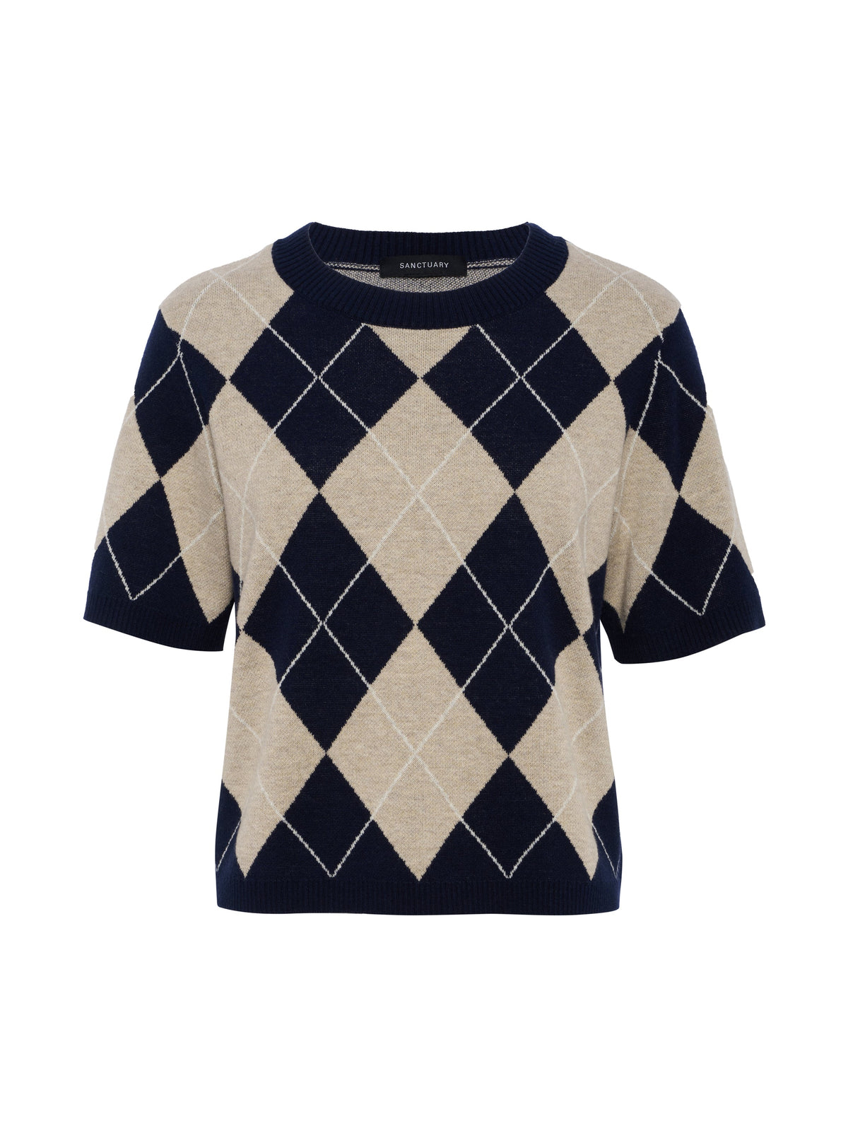 Sanctuary Clothing New - Perfect Sweater Tee Loma Argyle