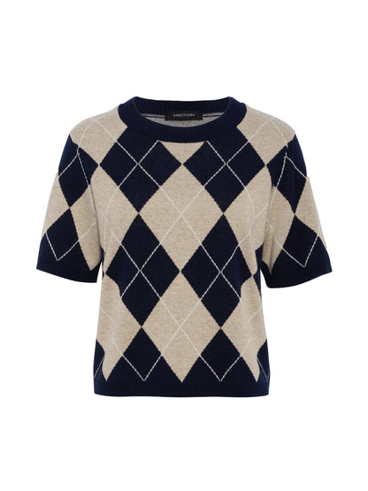 Sanctuary Clothing New - Perfect Sweater Tee Loma Argyle