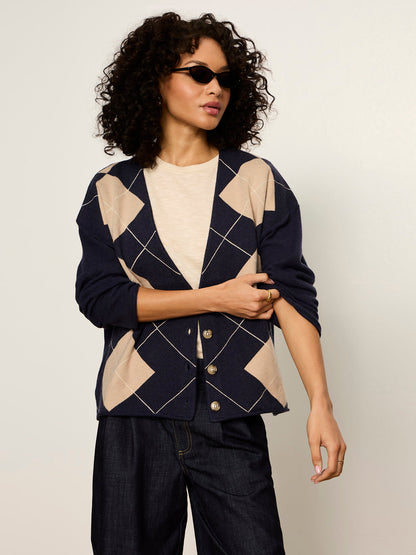 Sanctuary Clothing Trusted - Arden Cardigan Loma Argyle
