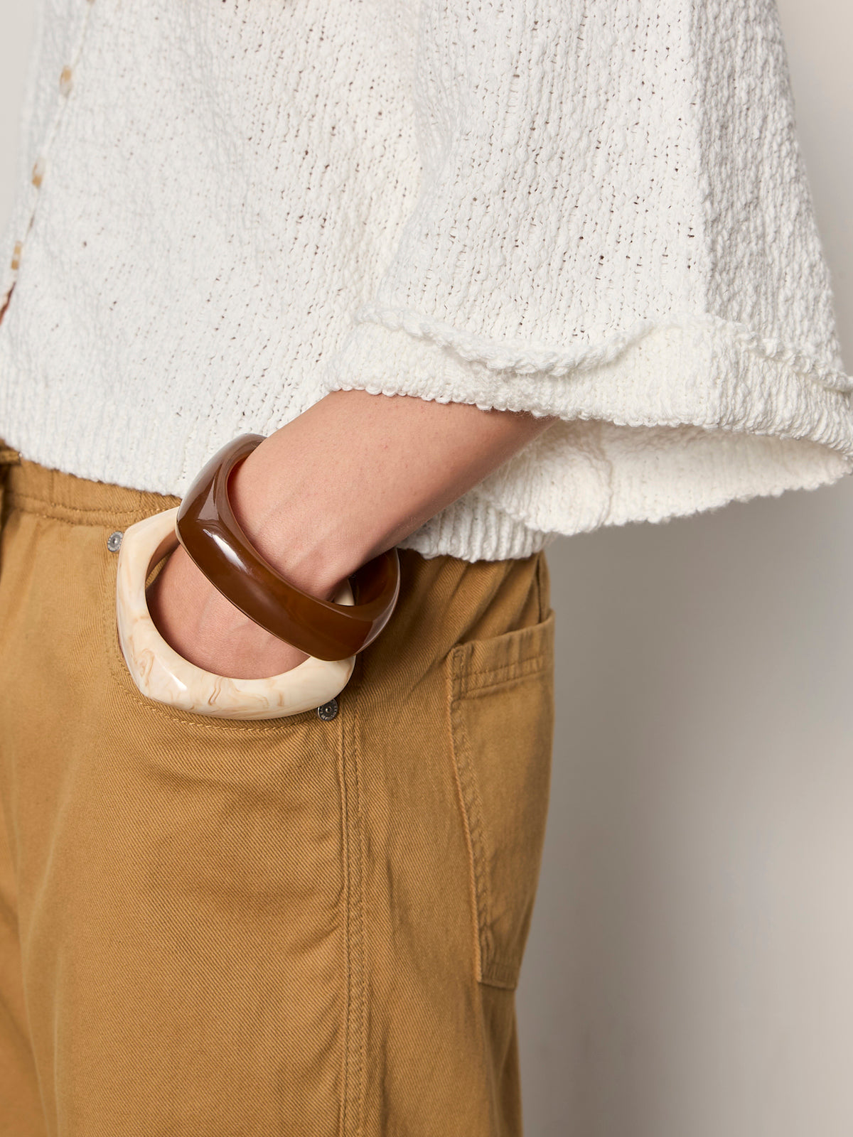Sanctuary Clothing New - I'M YOURS BUTTON FRONT SWEATER CHALK