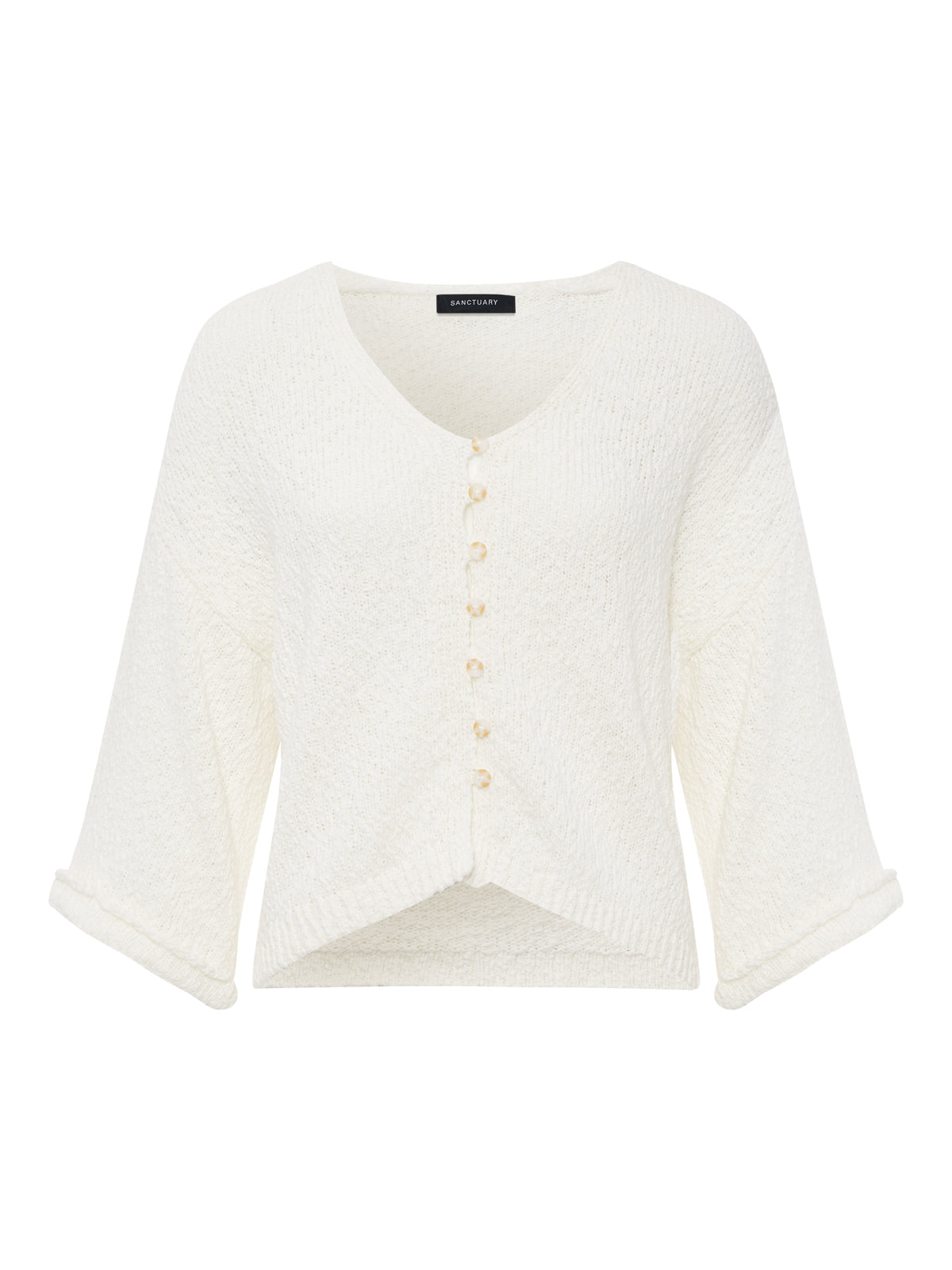Sanctuary Clothing New - I'M YOURS BUTTON FRONT SWEATER CHALK