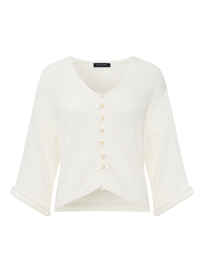 Sanctuary Clothing New - I'M YOURS BUTTON FRONT SWEATER CHALK