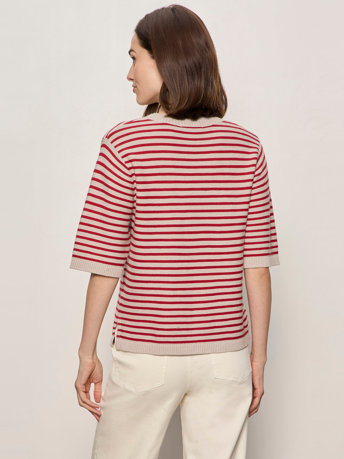 Sanctuary Clothing New - SWEATER TEE OPAL/RASPBERRY STRIPE