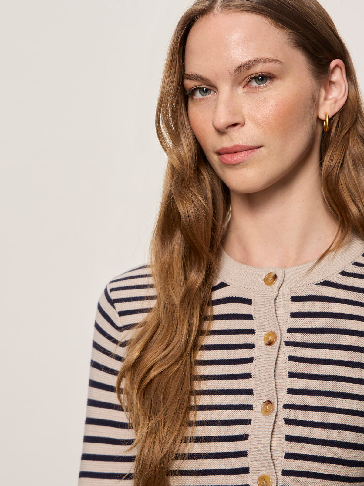 Sanctuary Clothing Top Pick - EVERYDAY HENLEY SWEATER DARK OPAL/INKSTORM STRIPE