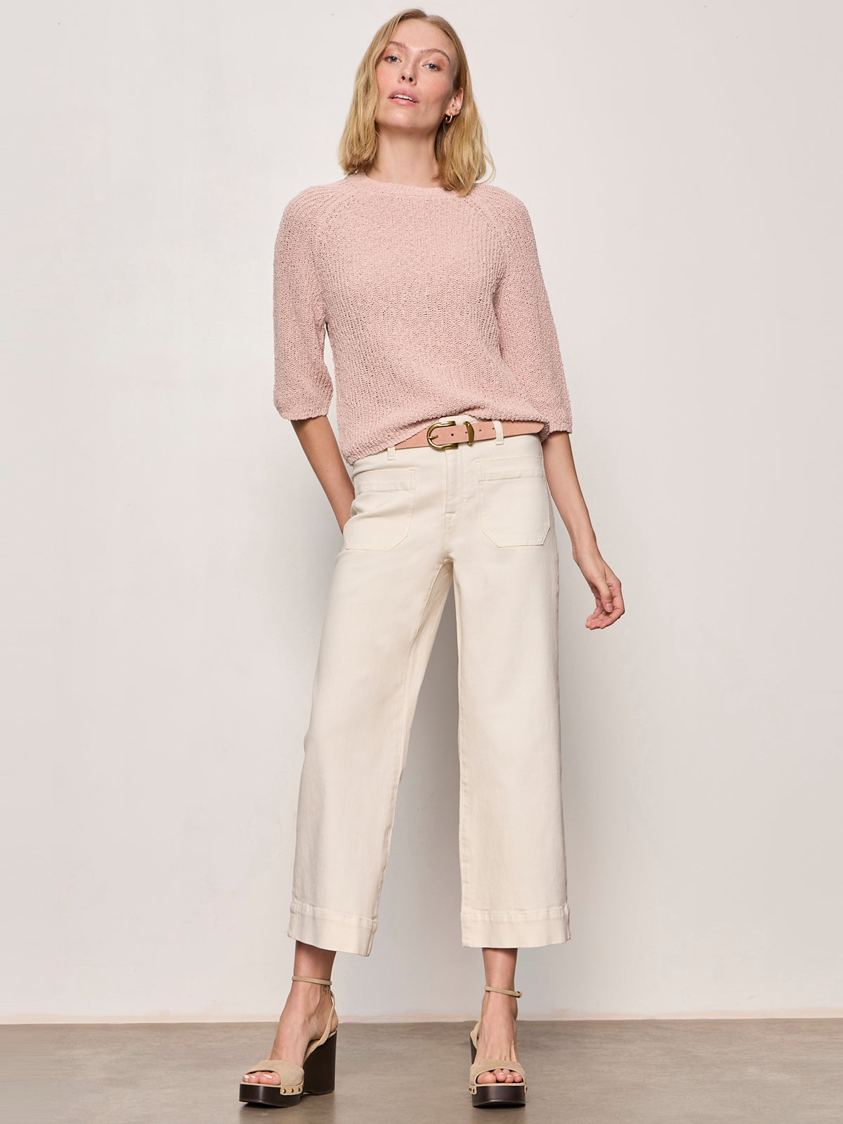 Sanctuary Clothing Hot Sale - RAGLAN SWEATER TEE BLEACHED PINK