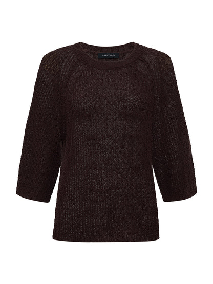 Sanctuary Clothing Classic - RAGLAN SWEATER TEE RICH SOIL