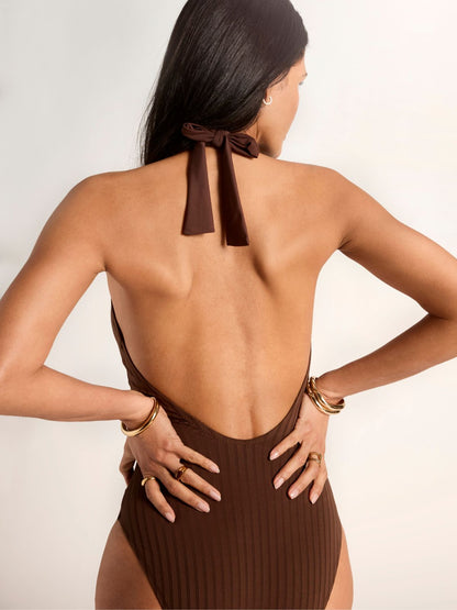 Sanctuary Clothing Popular - HALTER MIO W/ REMOVABLE CUPS ESPRESSO