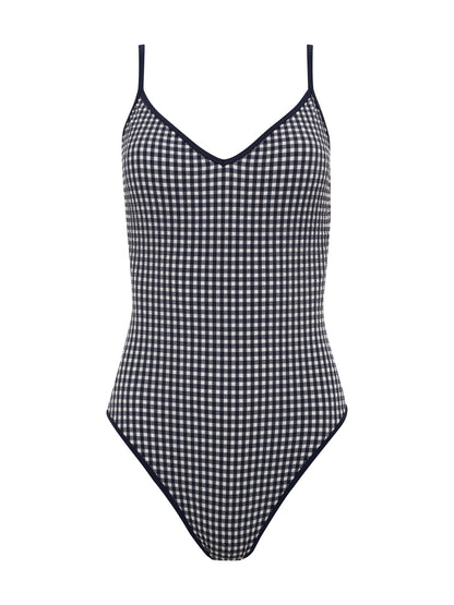 Sanctuary Clothing Customer Favorite - High Leg Scoop Neck One-Piece NAVY