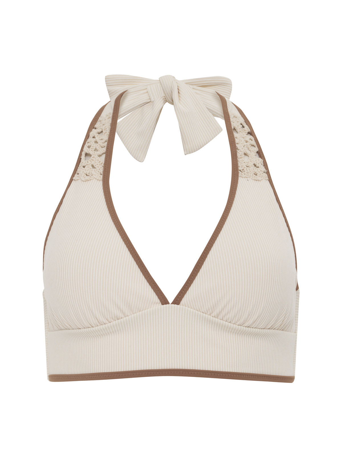Sanctuary Clothing Best Seller - HALTER TALL TRI W/ REMOV. CUPS WHITE SAND