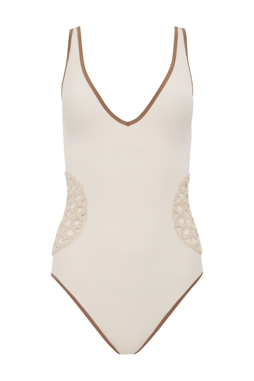 Sanctuary Clothing Value - High Leg Scoop Neck One-Piece WHITE SAND