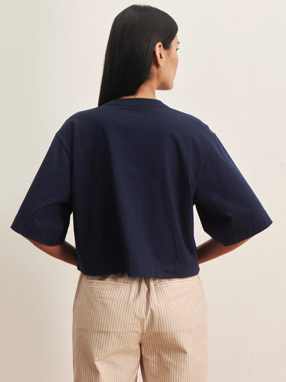 Sanctuary Clothing Latest - FREYA PLACKET TEE NAVY BLAZER