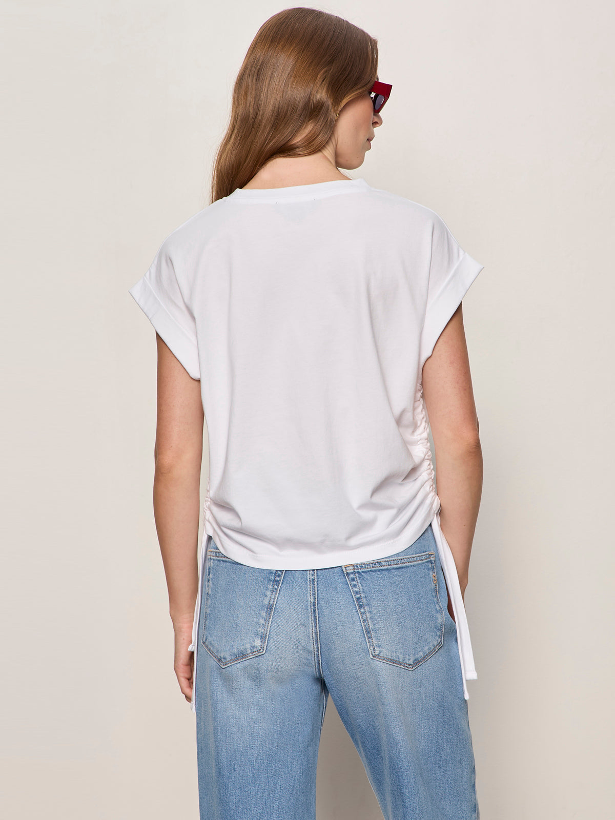 Sanctuary Clothing Hot Sale - ALL DAY RUCHED TEE WHITE