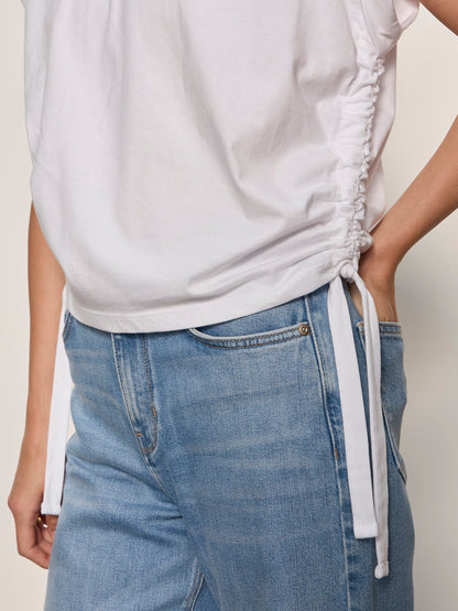 Sanctuary Clothing Hot Sale - ALL DAY RUCHED TEE WHITE