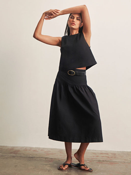 Sanctuary Clothing Discount - THE DESIRED SUMMER CROP SHELL BLACK