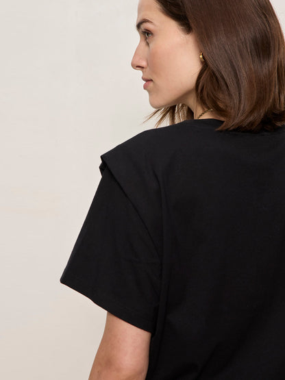 Sanctuary Clothing Hot Sale - GOOD TO GO TIE FRONT TEE BLACK