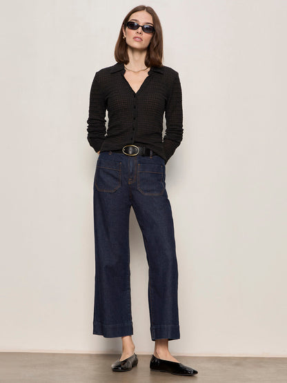 Sanctuary Clothing Discount - JUNO TEXTURED BUTTON FRONT BLACK