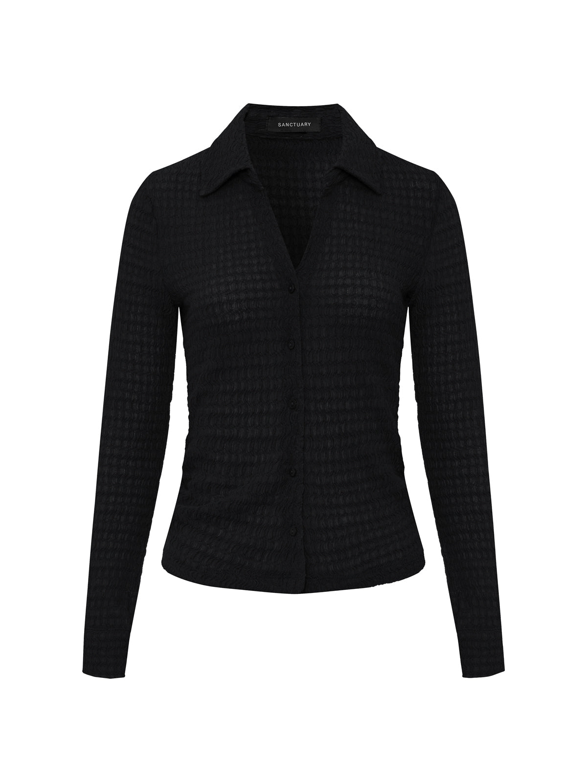 Sanctuary Clothing Discount - JUNO TEXTURED BUTTON FRONT BLACK