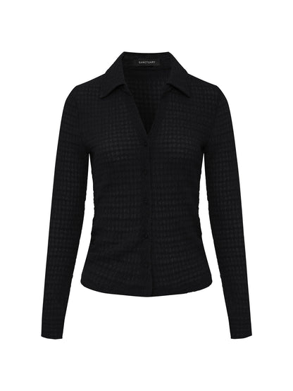 Sanctuary Clothing Discount - JUNO TEXTURED BUTTON FRONT BLACK