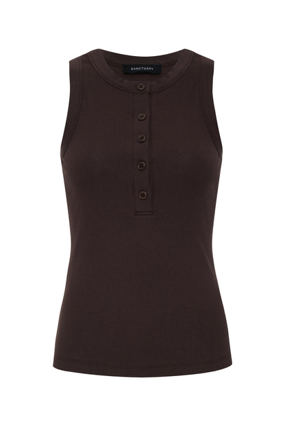 Sanctuary Clothing Latest - FRIDAY RIB TANK RICH SOIL
